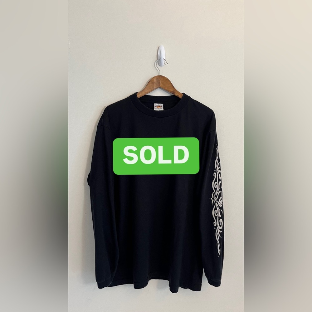 Vintage Hard Rock Cafe Paris Long Sleeve Shirt Black Men’s XL